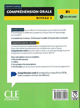 Competences: Compréhension orale 2 - Niveau B1 + CD - 9782090380057 - back cover