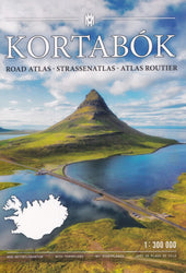 Iceland Road Atlas 1:300 000 Kortabok 2024 - 2026 - comprehensive edition