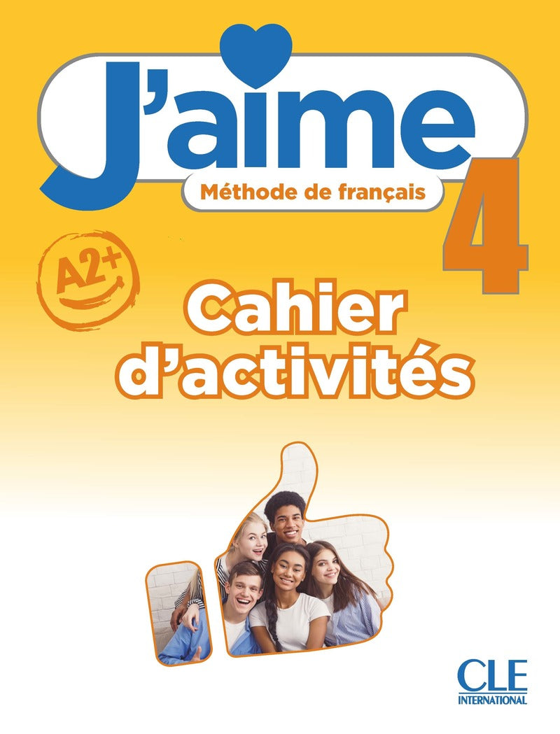 J'aime 4 - Niveau A2 - Cahier d'activités + Audio en ligne - 9782090358995 - front cover