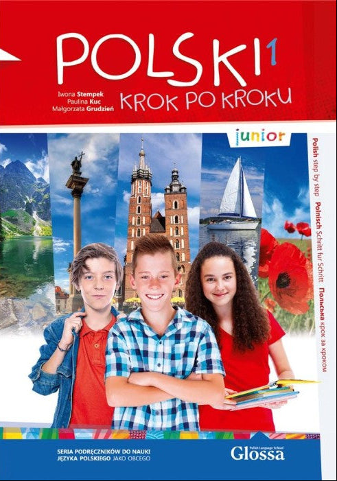 Junior Polski 1 - Krok po Kroku - Student's Textbook - 9788396317179 - front cover