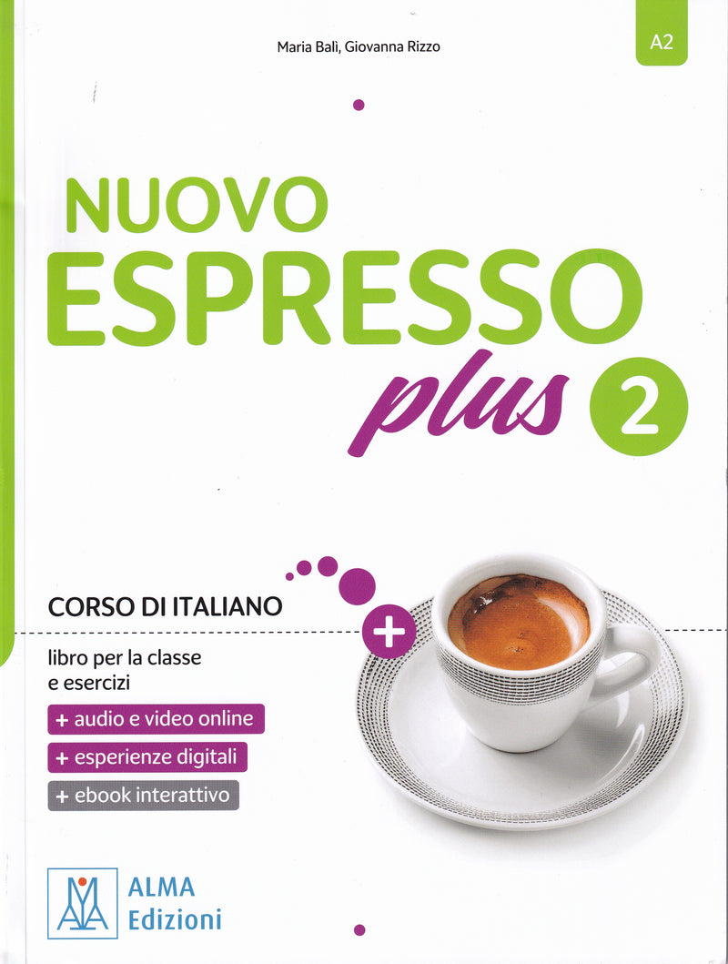 NUOVO Espresso plus 2 - book + interactive ebook - 9788861828544 - front cover
