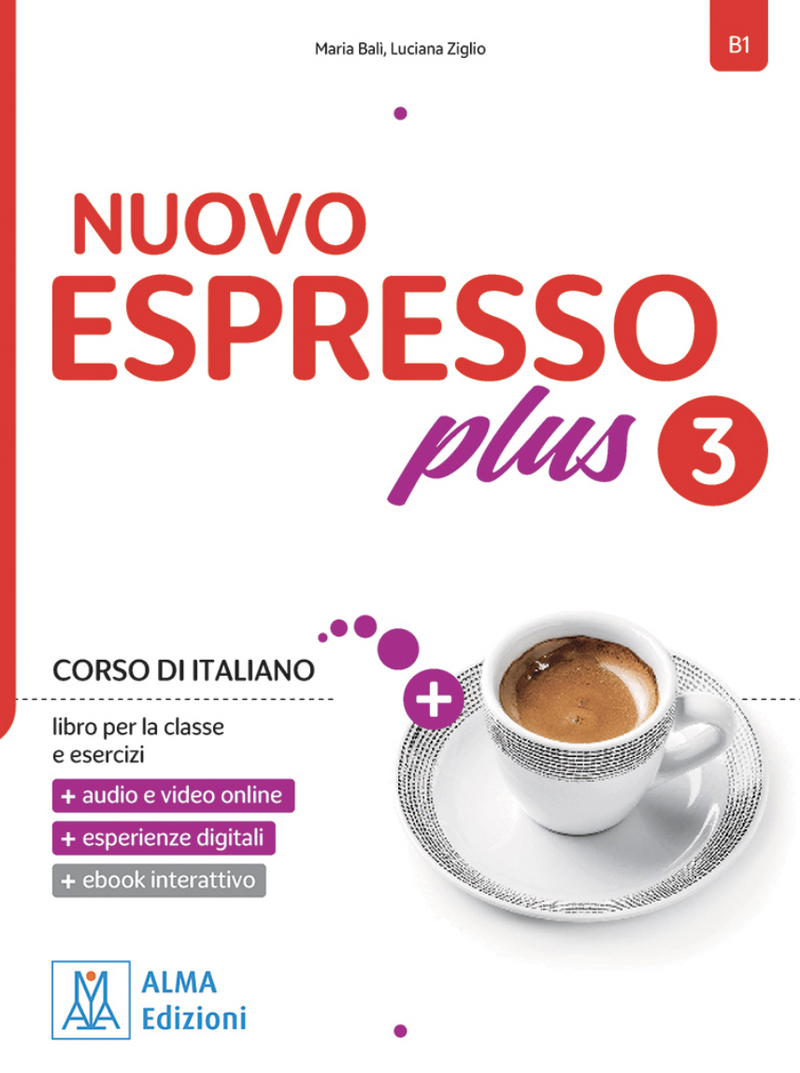 NUOVO Espresso plus 3 - book + interactive ebook. B1 - 9788861828841 - front cover