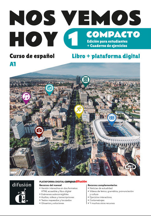 Nos vemos hoy 1 Compacto Ed. híbrida estudiantes + cuaderno de ejercicios - 9788411573467 - front cover