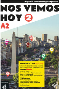 Nos vemos hoy 2 - Edición híbrida - ENGLISH EDITION - Libro del estudiante. A2 - 9788419273215 - front cover