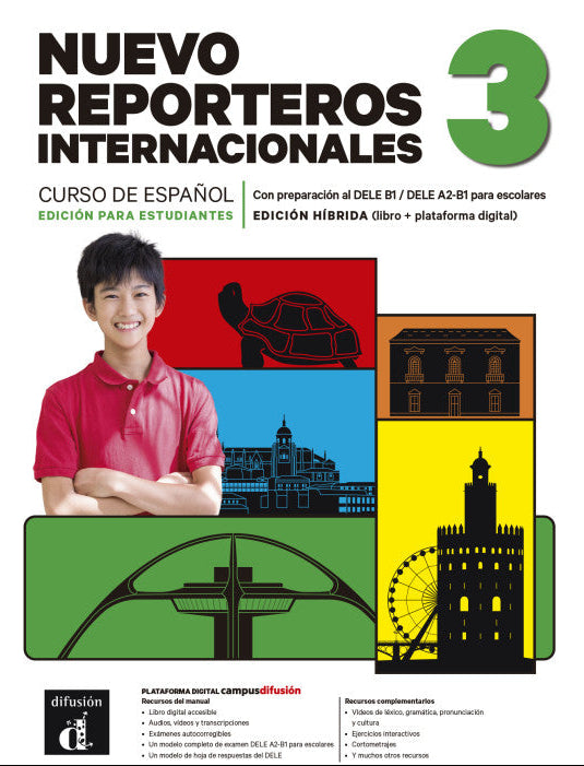 Nuevo Reporteros internacionales 3. Edición híbrida para estudiantes. B1.1 - 9788411573597 - front cover