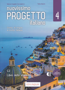 Nuovissimo Progetto italiano 4 – Corso di lingua e civiltà italiana - Libro dello studente con audio - 9791259801142 - front cover