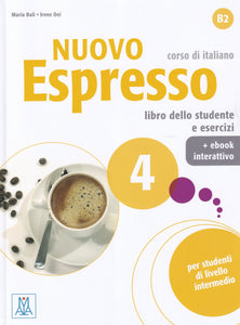 Nuovo Espresso 4 - book + interactive ebook + audio/video - B2- 9788861827189 - front cover