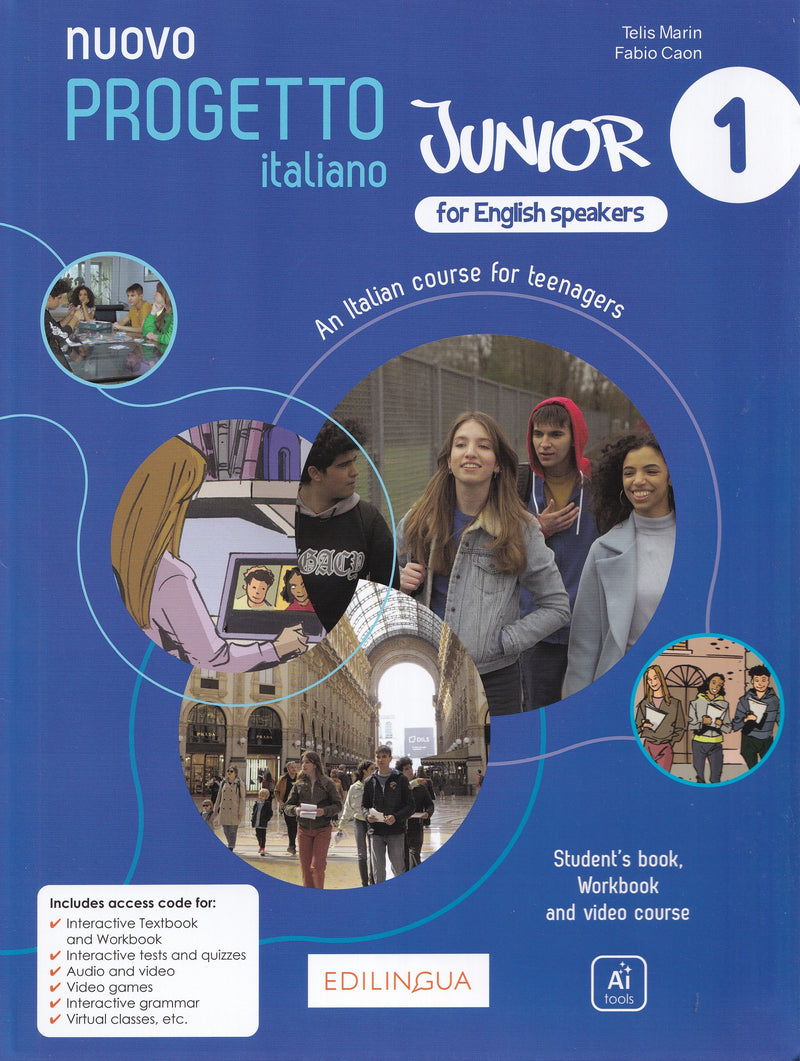 Nuovo Progetto italiano Junior 1. For English speakers. A1 - 9791259802668 - front cover