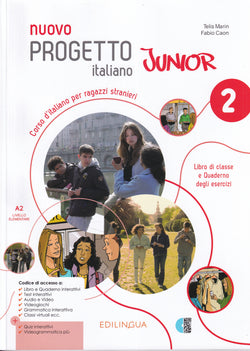 Nuovo Progetto italiano Junior 2 - Libro di classe e Quaderno degli esercizi. A2 - 9791259801609 - front cover