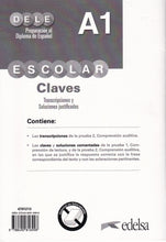 Preparación al DELE escolar A1. Libro de claves y trancripciones - 9788490816998 - back cover