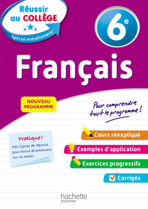 Réussir au collège - Français 6e - 9782017081180 - front cover