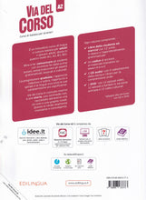 Via del Corso A2 - Libro dello studente ed esercizi - 9788898433773 - back cover