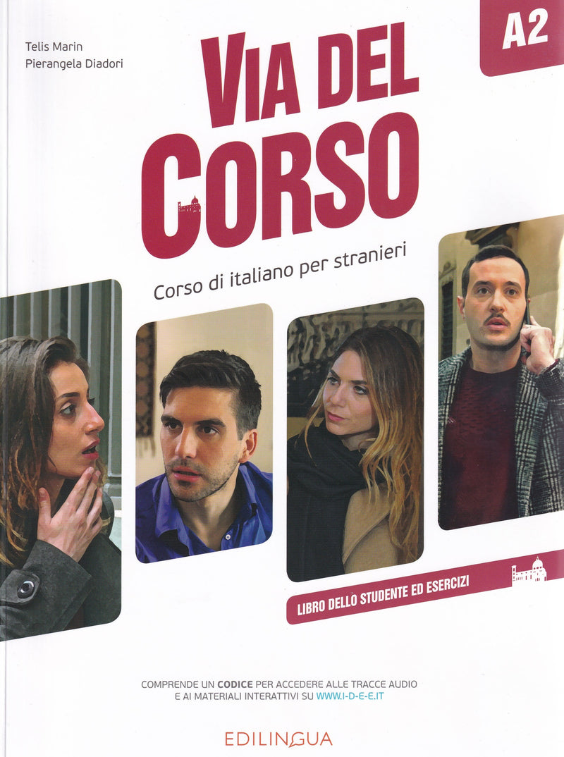 Via del Corso A2 - Libro dello studente ed esercizi - 9788898433773 - front cover