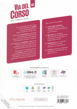 Via del Corso A2 - Libro dello studente ed esercizi (+ Audio + Video) - 9788898433827 - back cover