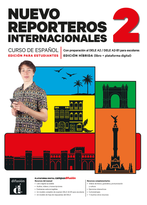 Nuevo Reporteros internacionales 2. Edición híbrida para estudiantes. A2 - 9788411573566