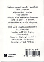 Catalan Pocket Dictionary: Catalan-English & English-Catalan 9788441225732 - back cover