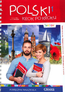 Junior Polski 1 - Krok po Kroku - Teacher's Book - 9788394117856 - front cover