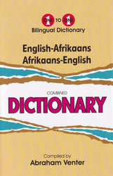 Exam Suitable : English-Afrikaans & Afrikaans-English One-to-One Dictionary