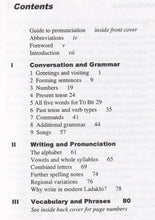 Getting Started in Ladakhi - course & phrase book - contents page