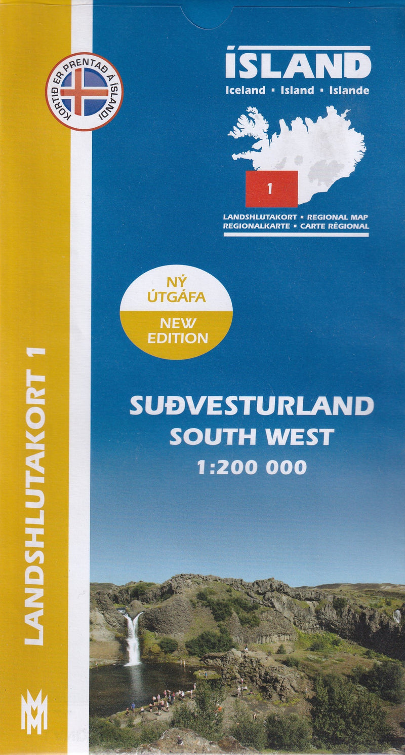 South West Iceland Map 1: 200 000: Regional map 1 - Front Cover - 9789979333760