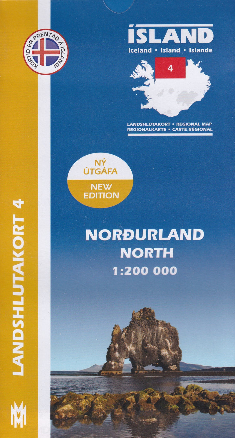 Nordurland North Iceland Map 1: 200 000: Regional map 4 - Front cover - 9789979333791