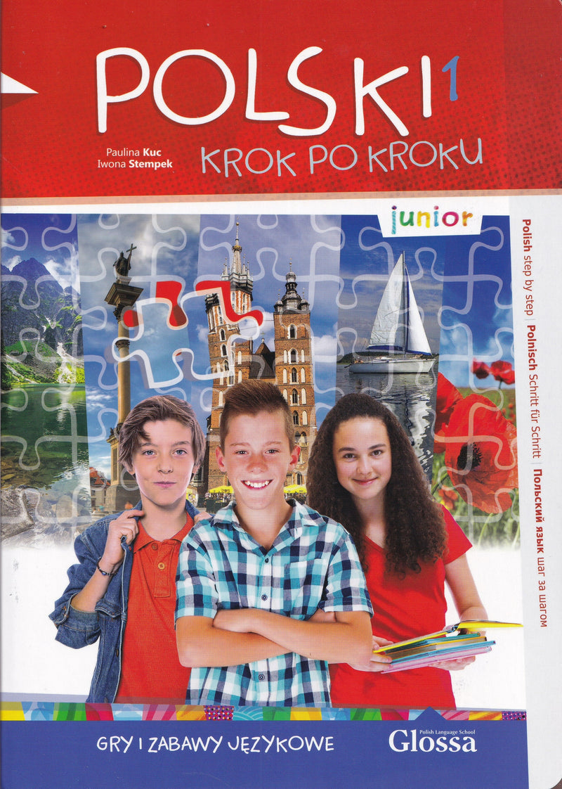 Junior Polski 1 - Gry i Zabawy Jezykowe - Krok po Kroku (Polish Step by Step) - 9788394117832 - front cover