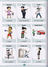 English-Romanian - My First Action Words Picture Dictionary - sample page 1