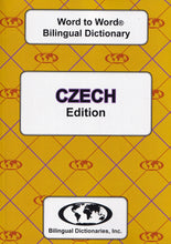 Exam Suitable : English-Czech & Czech-English Word-to-Word Dictionary - 9780933146624 - front cover