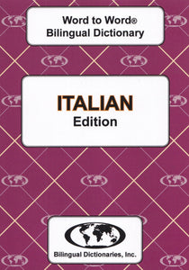 Exam Suitable : English-Italian & Italian-English Word-to-Word Dictionary - 9780933146518 - front cover