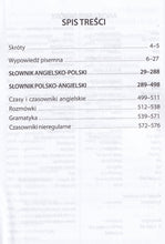 English-Polish & Polish-English Dictionary for Polish speakers - 9788379933402 - contents page