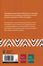 Maori-English & English-Maori Raupo Concise Dictionary - 9780143567929 - back cover