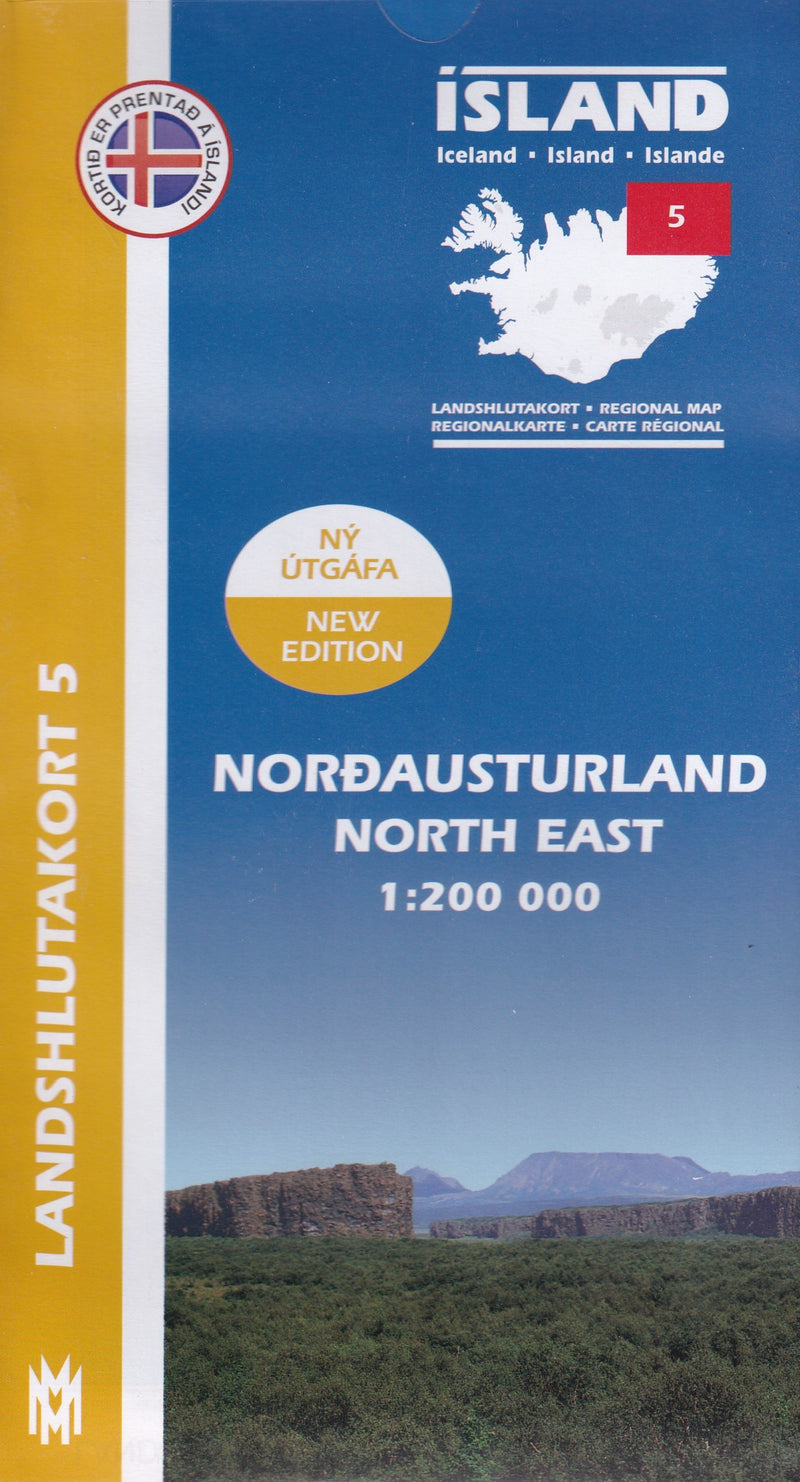Nordausturland Northeast Iceland Map 1: 200 000: Regional map 5 - 9789979333807 - front cover