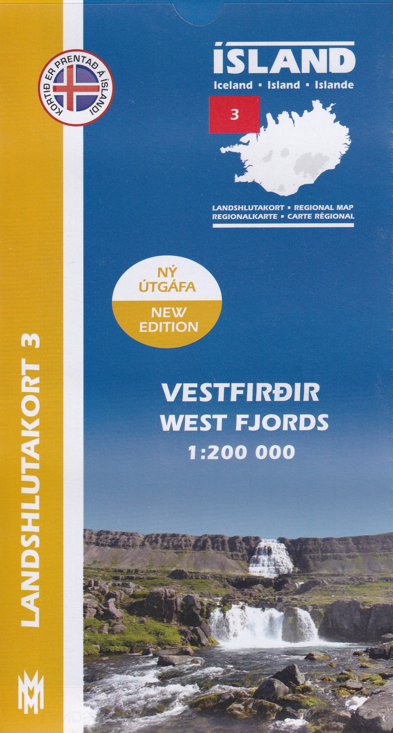 West Fjords Iceland Map 1: 200 000: Regional map 3 - 9789979333784 - front cover