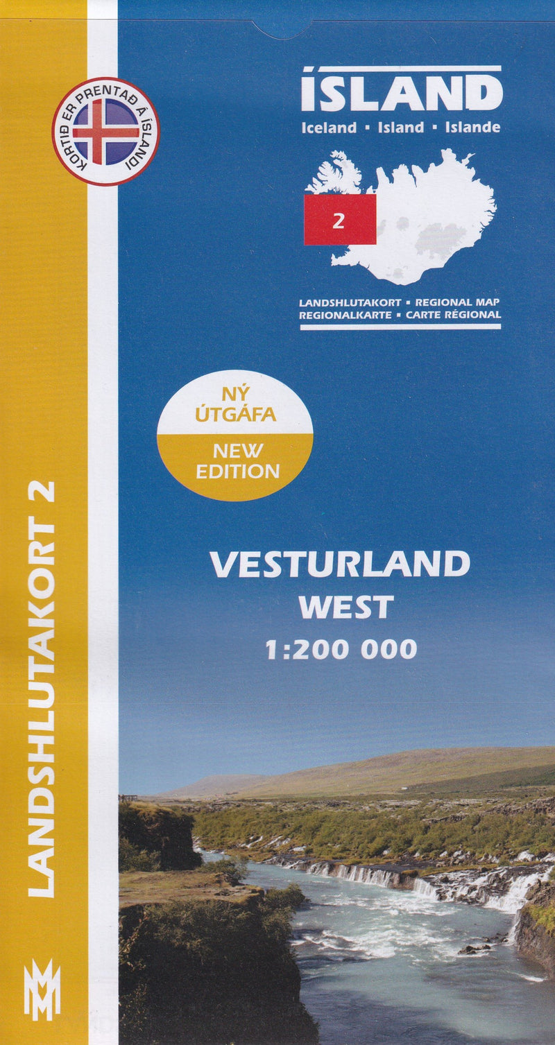 West Iceland Map 1: 200 000: Regional map 2 - 9789979333777 - front cover