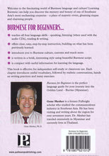 Burmese for Beginners - Book 9781887521512 - back cover