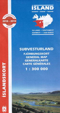 South West Iceland Map 1:300 000 - 9789979338239 - front cover