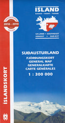South East Iceland Map 1:300 000