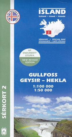 Gullfoss - Geysir - Hekla - Iceland Trekking & Driving Map 2 - 1:00 000 & 1:50 000 - 9789979330332 - front cover